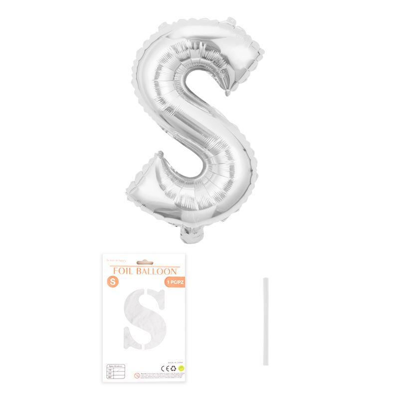 Independent Paper Card Packaging 16-Inch English Letter Aluminum Film Balloon Birthday Party Decoration Arrangement Aluminum Foil Balloon