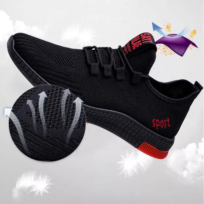 Scarpe Sportive da Uomo Primavera Autunno Taglia Grande Colore Unico Leggere Suola Morbida Piatte Sneakers Traspiranti