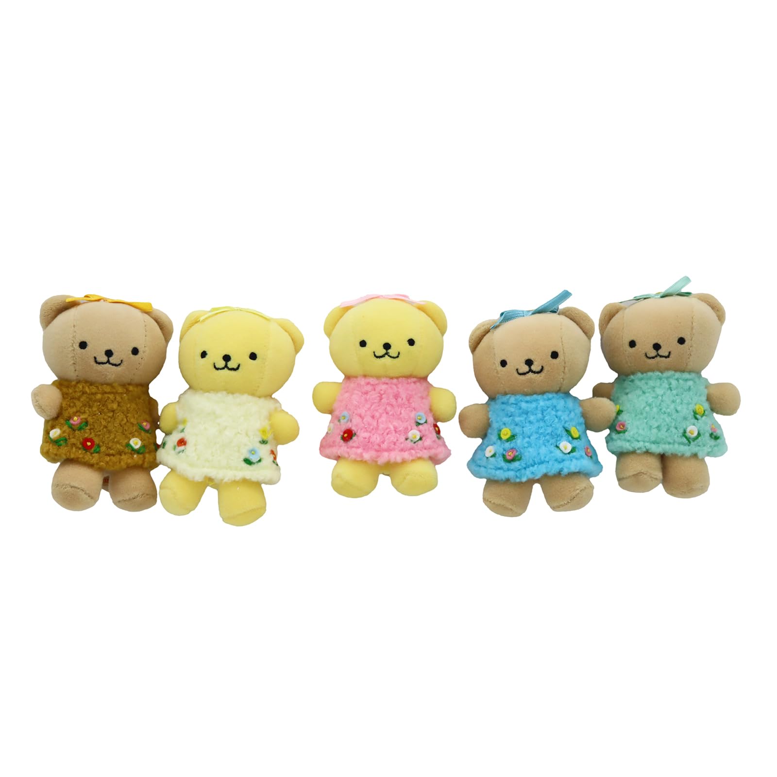 Shinada Plush Toy Bear Set of 5 Hana-chan (S)