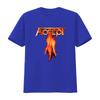 Accetta Flying V Maglietta Ufficiale Design Fiamma da Uomo Merchandising Band Rock vintage Lavata uomo Comoda Traspirante