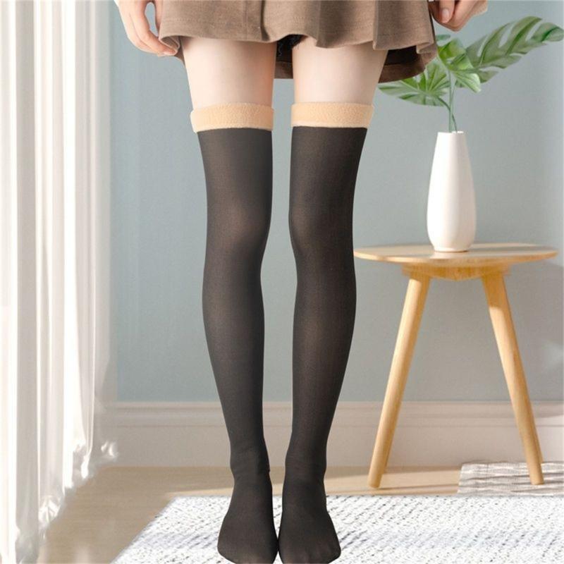 Women's Winter Socks Soft Thick Warm Socks Stretchy Thigh High Socks Long Socks