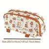 Cartoon Three-layer Pen Bag Capybara Large Capacity Stationery Bag Multifunctional Pencil Case Boys/Girls