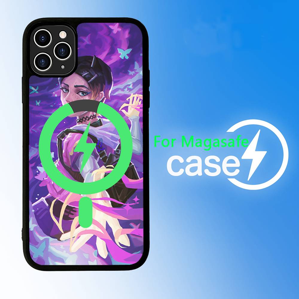 Cartoon Valorant For Magsafe Magnetic Phone Case for iPhone 17 16 pro max 15 Plus 14 13 12 11 Cover iPhone 17