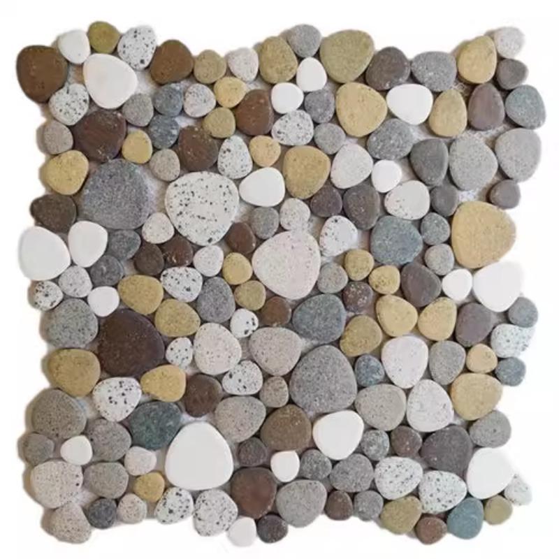 1 Stück 30x30cm Keramik Kiesel Mosaik Fliesen Spa Pools Fischteiche Badezimmer Anti-Rutsch Verschleißfest Boden Wand Dekor Fliesenblatt