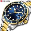 Curren Karyen Men's Waterproof Quartz Steel Band Business Casual Watch with Calendar