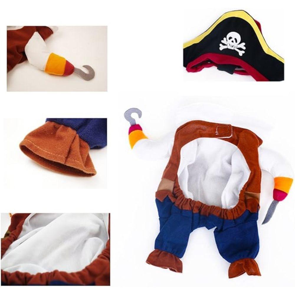 Pet Costumes, Funny And Cute Pet Dog Cat Halloween Pirate Costume Set, Christmas Holiday Costumes, Cosplay, Party Costumes, Cat And Dog Costumes