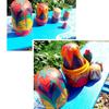 2 Sets Christmas Unpainted Wooden Nesting Dolls DIY Craft Unfinished Blank Stacking Nested Dolls
