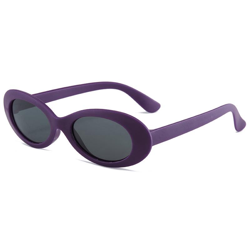

New Retro Oval Sunglasses boys and girlsVintage Fashion Sun Glasses Classic White Black Lentes De Sol Mujer UV400 Gafas De Sol фіолетовий