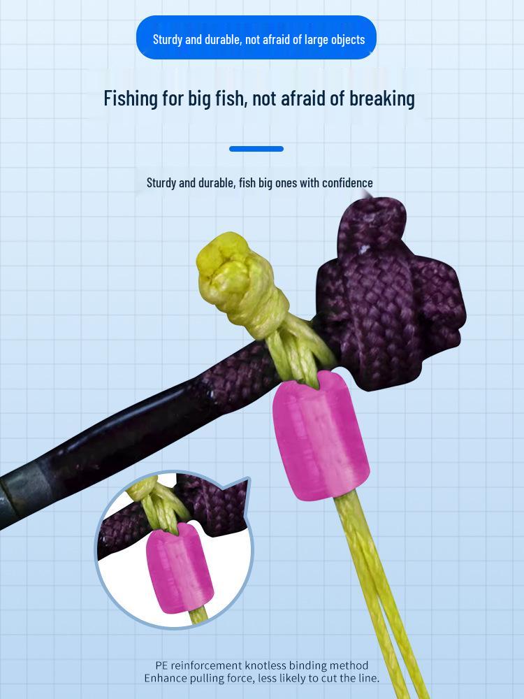 PE Festival Fishing Rod Connector: Reinforced Knot for Rod Tip and Main Line