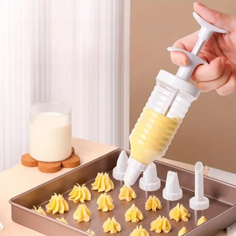 8 Nozzles Cake Decorating Gun Multi-Purpose Icing Sugar Frosting Tool with Tips Buttercream Cookie Cupcake Pastry