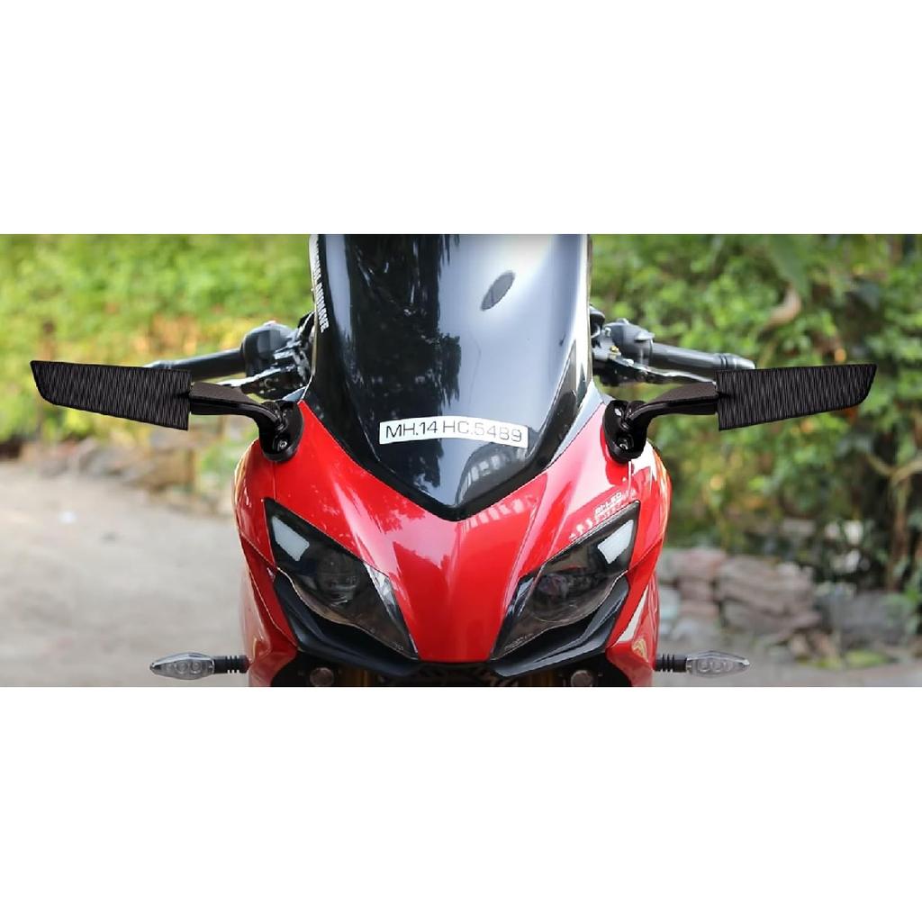 Racing Motorcycle Rear View Mirrors, 360° Rotating Stealth Mirrors Compatible With Honda CBR300R CBR500R CBR600RR CBR1000RR, Kawasaki Ninja 300 400