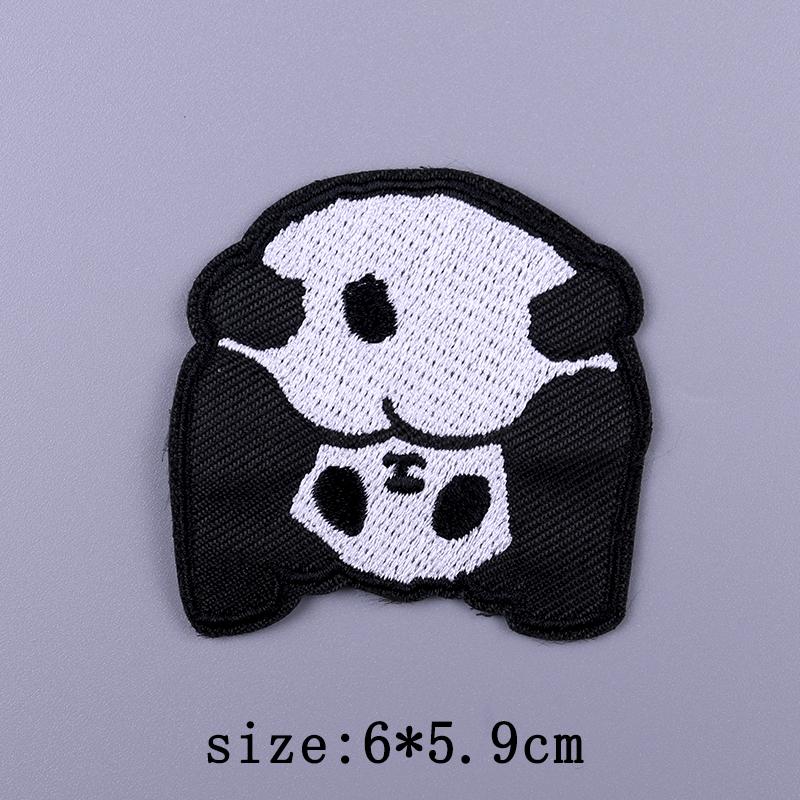 Cartoon Patch Cute Animal Patches For Clothes Striped Badges Embroidered For Clothing Hedgehog Patch Iron On Patches On Clothes