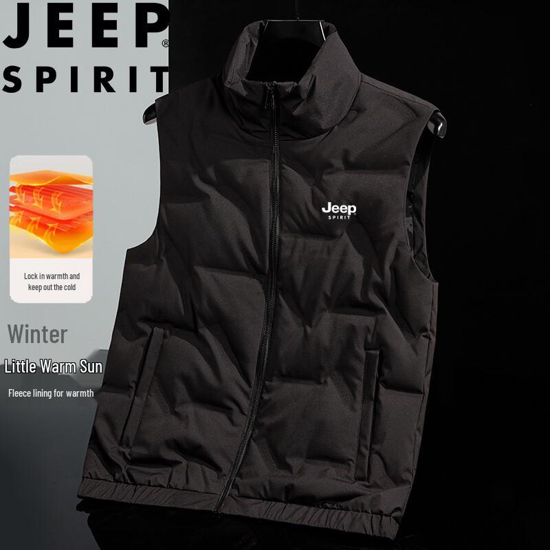 JEEP SPIRIT Men's Warm Stand Collar Vest