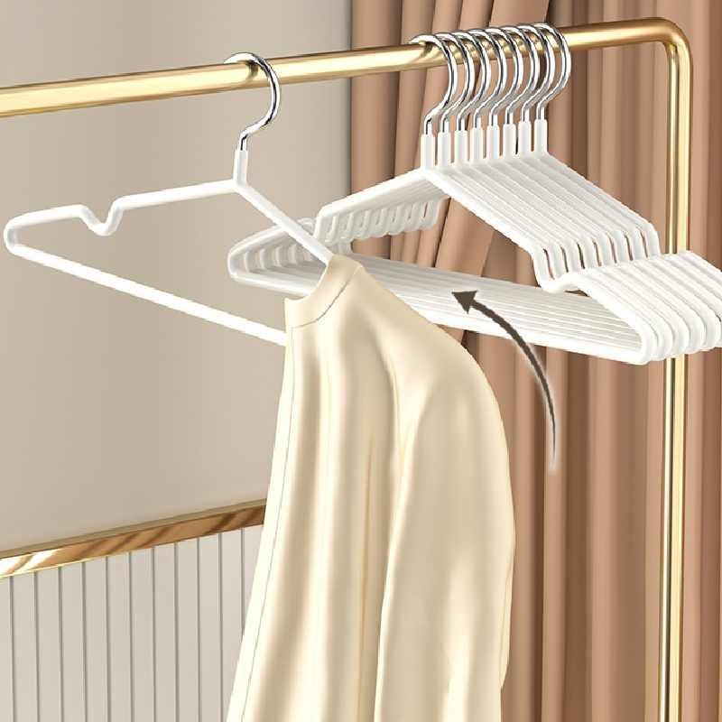 Durable Plastic Hangers For Clothing With Non Slip Design And No Trace Features For Home Use