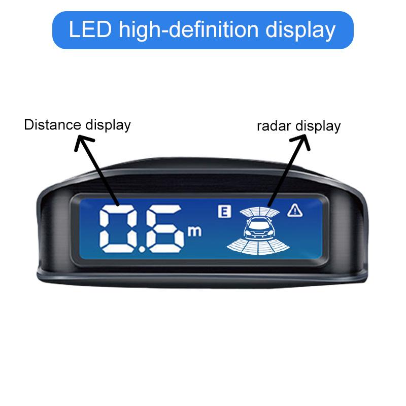 LED display reverse radar, 8 sensors, radar detection system, backlight display, voice prompts make reversing easier