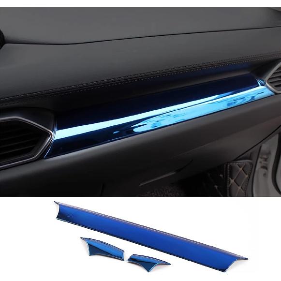 

Car Accessories Fit for Mazda CX-5 CX5 2017-2022 2023 2024 2025 Center Console Dash Board Panel Trim Interior Decoration Frame Cover (Brushed Black синий