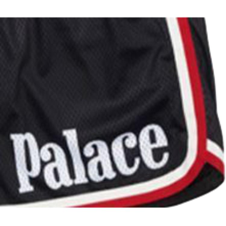 Palace SS22 Saves Grafik Kordelzug Shorts Unisex Shorts Schwarz PAL-SS22-346
