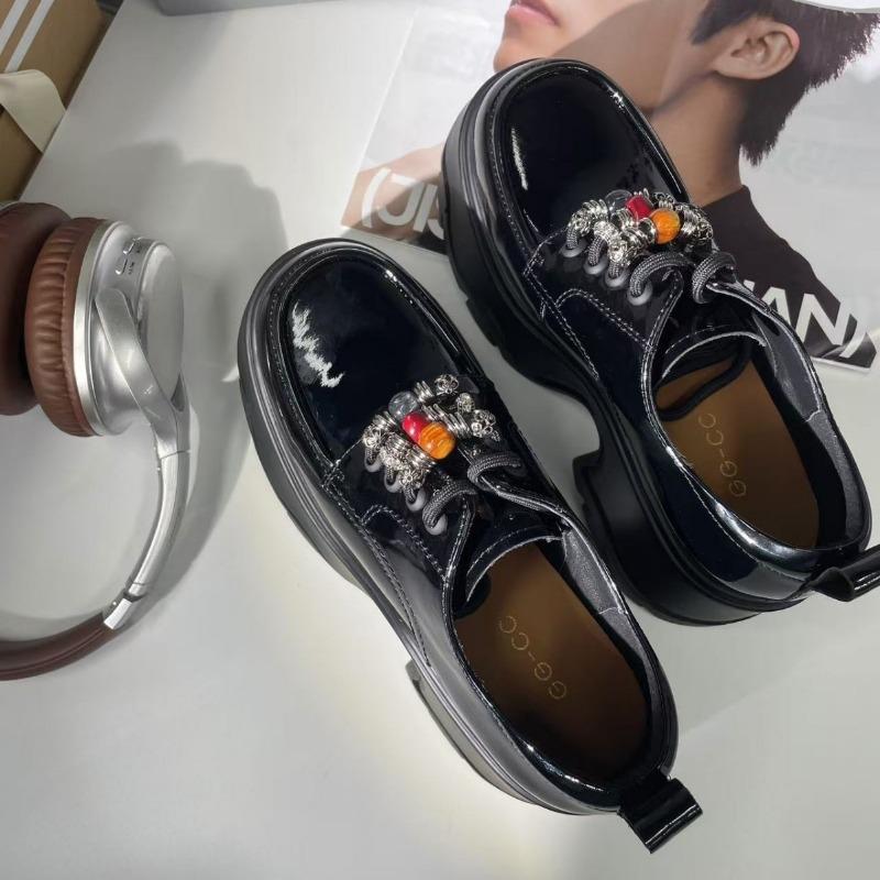 Revival autumn new retro platform women's small leather shoes