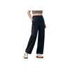Anta Casual Simple Solid Color Lace-Up Loose Straight Leg Knitted Sports Pants Women bottoms Black 162528320-1