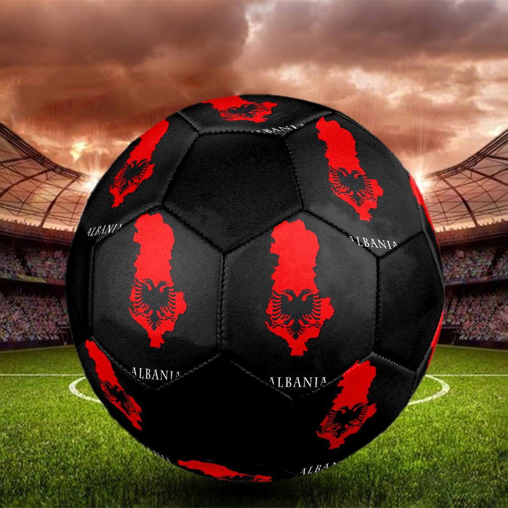 Repubblica d'Albania Pallone da Calcetto Indoor Colorato Cucito a Macchina PVC Misura 5 Pronto per Allenamento di Squadra e Competizione Resistente Alto Rimbalzo Fantastico Regalo Sportivo