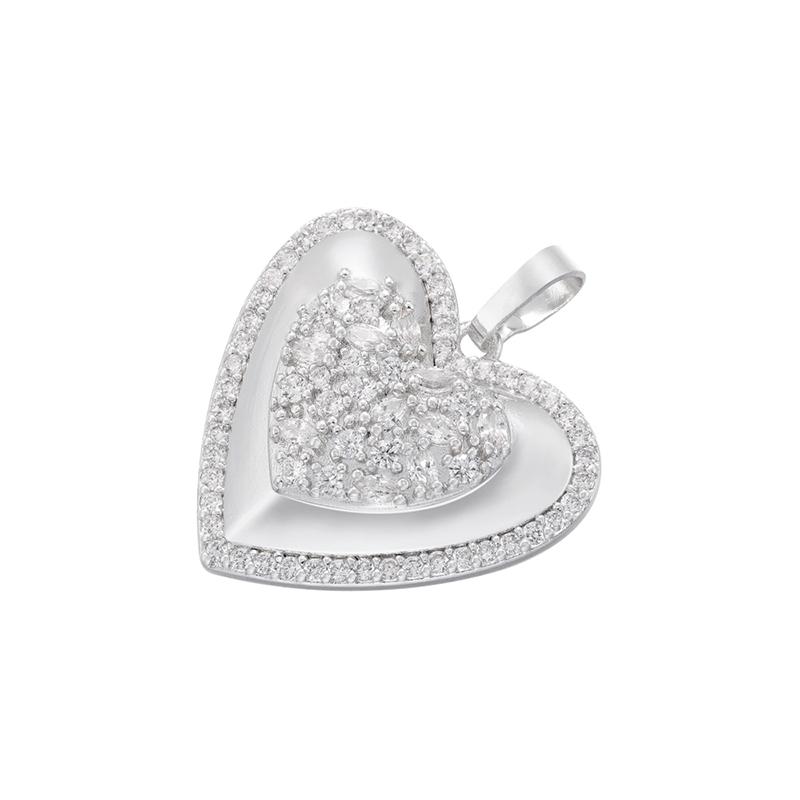 ZHUKOU 9 Styles Cubic Zirconia Charms for Jewelry Making Cute Bear Jewelry Pendants Heart DIY Charms Jewelry Accessories VD1431