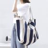 Versione Coreana di Borsa Letteraria Retrò Semplice Piccola Fresca a Strisce Borsa Casual alla Moda Grande Capacità a Spalla da Donna