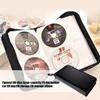 80 Capacity PU Leather CDs Storage Organizers With Transparents Pockets And Zippers Closures For Car Travel Home Entertainment