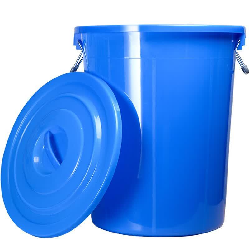 Kebadung Heavy-Duty Round Plastic Trash Can