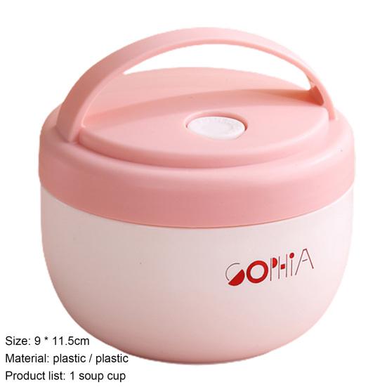 Anti-scalding Breakfast Cup Compact Food Grade Portable Soup Mug with Lid Kitchen Tools