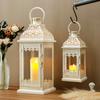 Set of 2  Candle Lanterns Vintage Hanging Lantern Metal Candle Holder for Garden Living Room Parties Weddings Balcony