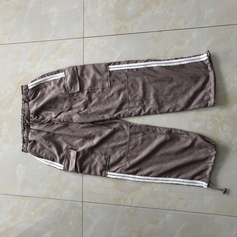 

Japanese Single Casual Working Pants Summer Autumn New Style Women s Elastic High Waist Multi-Pocket Side Tape Wide Leg Pants 31277 Card White B- 11-31-4 L