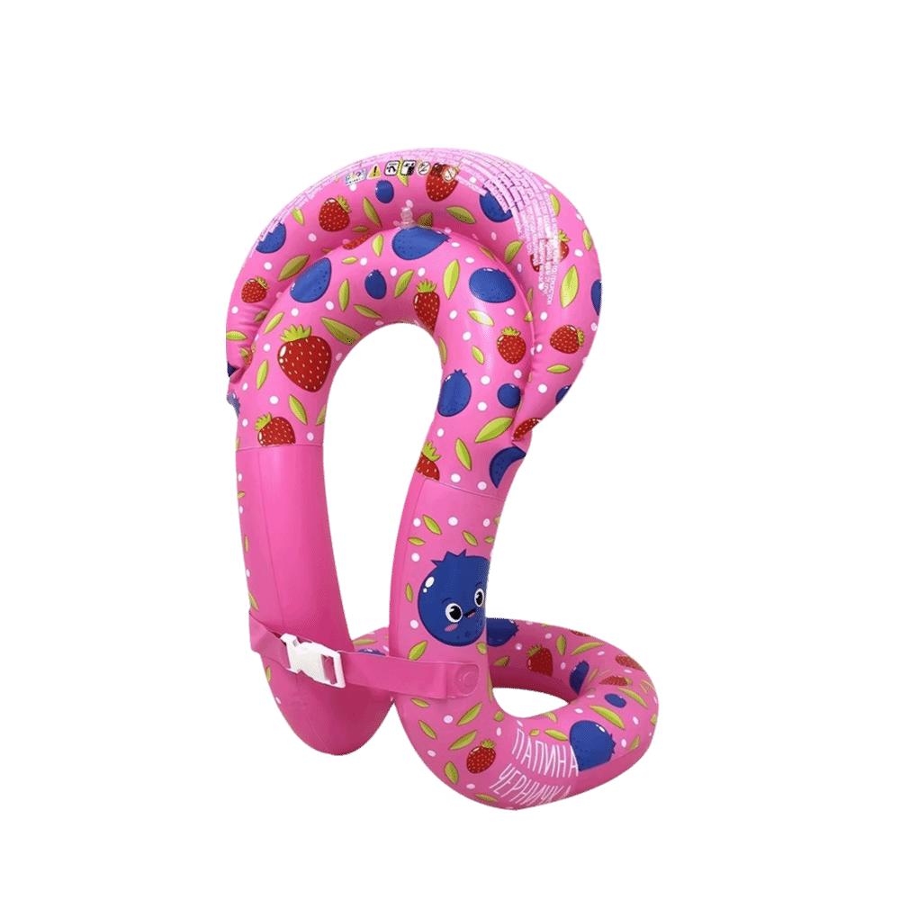 Adjustable PVC Children Life Vest Inflatable Design Inflatable Swim Vest  Practice Training