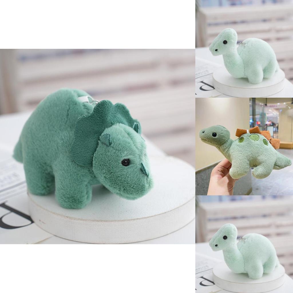 Cute 2024 Dinosaur Plush Toy Keychain Soft Pp Cotton Bag And Car Ornament