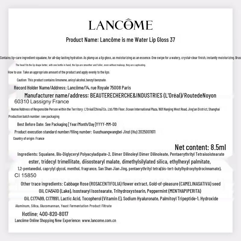 Lancome L'Absolu Plumping Lip Gloss
