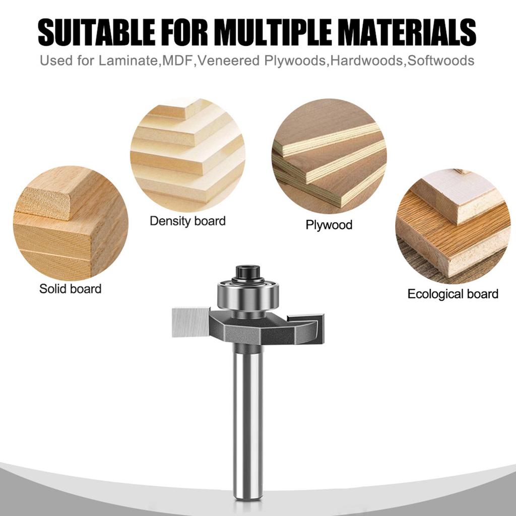 Professional Woodworking Milling Router Bit T Shape Cutter With Sharpness Edges For Detailed Works On Various Materials