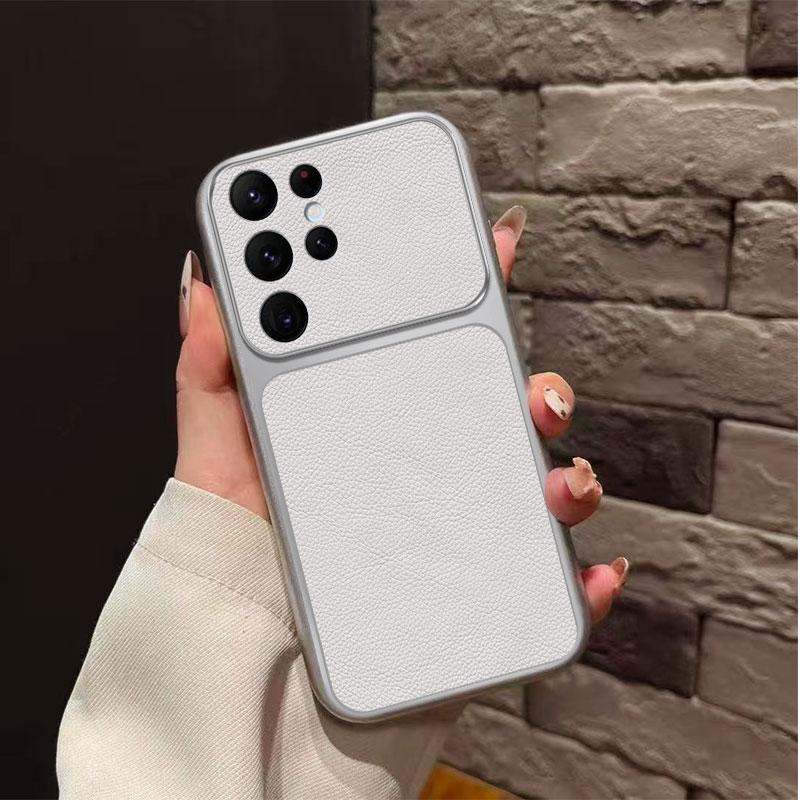 Leather Phone Case For Samsung Galaxy S26 S25 S24 S23 S22 S21 Ultra FE Plus S25 Edge S26Ultra 5G Cover Lens Protective Cases