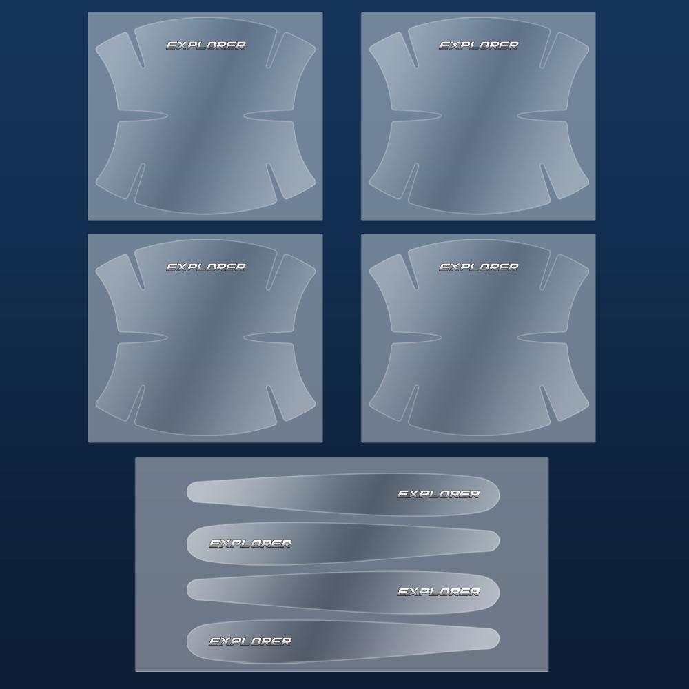 ACQ1 8pcs Transparent Car Door Handle Bowl Anti-Scratch Protector Film Sticker For Ford Focus Mustang Fiesta Kuga Ranger MK2 MK3 MK4