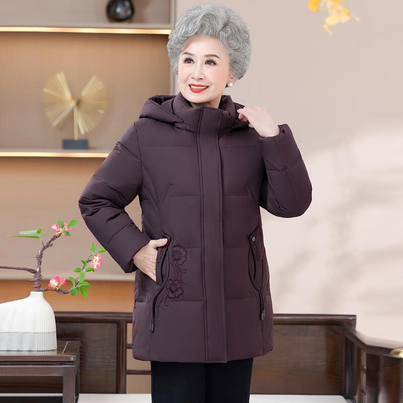 New Chinese Style Plus Size Hooded Winter Down Jacket for Women