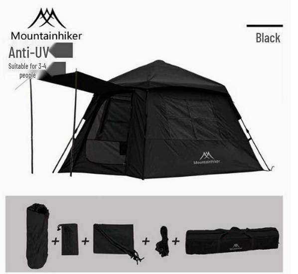 Quick-Open Automatic Camping Tent: Sunshade, Rainproof, Mosquito-Repellent