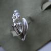 Lily of the Valley Pearl Vintage Ring: Women's Diamond Flower Design