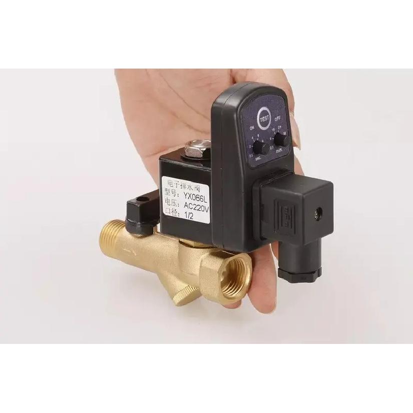 1pc 1/2" Drain Valve Electronic Timed Air Compressor Gas Tank Automatic 2-way Drain Valves For Filters Air Cylinders