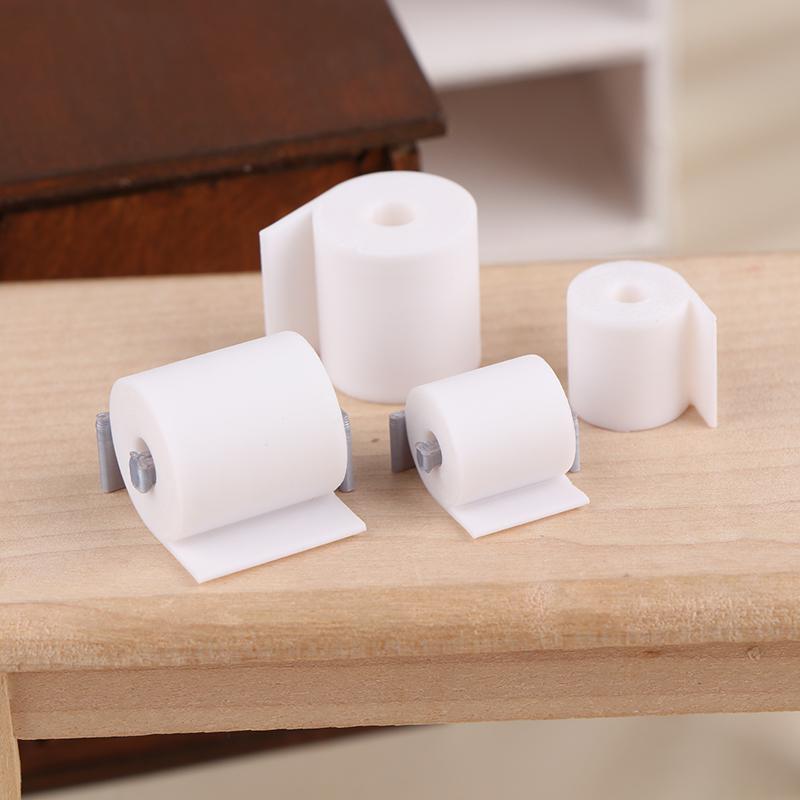 1:12 Puppenhaus Simulationsrollen Toilettenpapier Modell Puppe Mini Badezimmer Taschentuchhalter Dekor Mikro Szene Bau Requisiten