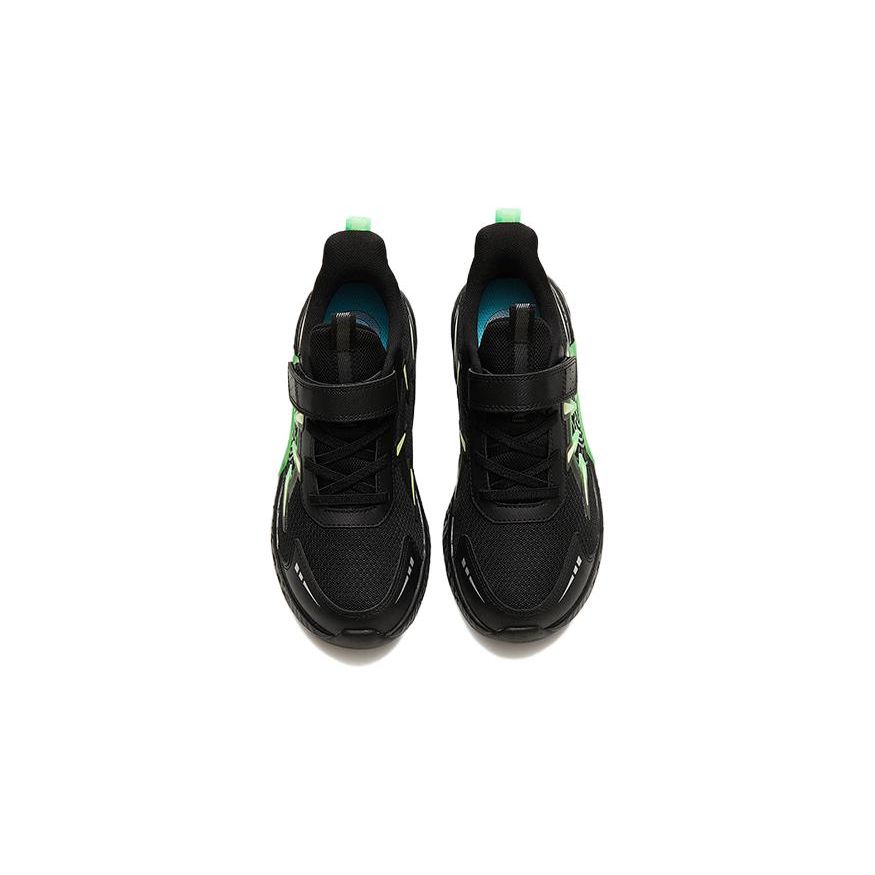 Anta Trendy Breathable Comfortable Versatile Non-Slip Wear-Resistant Low-Top Kids Running Shoes Kids Sneaker Black Green 312315578-4
