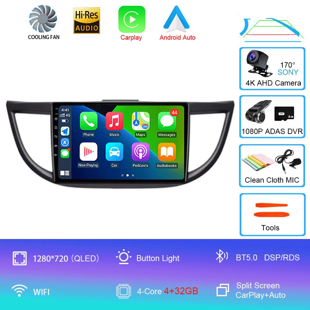 Car Radio Android 14 WIFI Navigation For Honda CRV CR-V 2011 2012 2013 2014 2015 2016 Multimedia Player Wireless Carplay Stereo