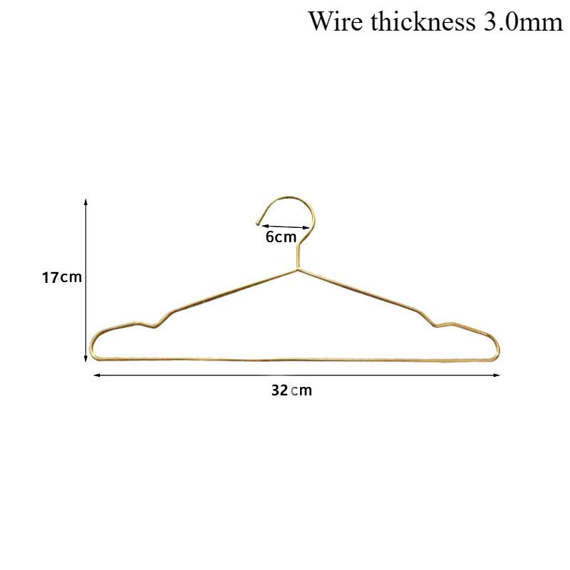 

10 шт. вешалки из нержавеющей стали золотого цвета, бытовая вешалка для одежды из цельного металла для взрослых и детей, нескользящая вешалка для шкафа 10pcs