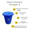 Heavy-Duty Plastic Storage Bucket with Lid
