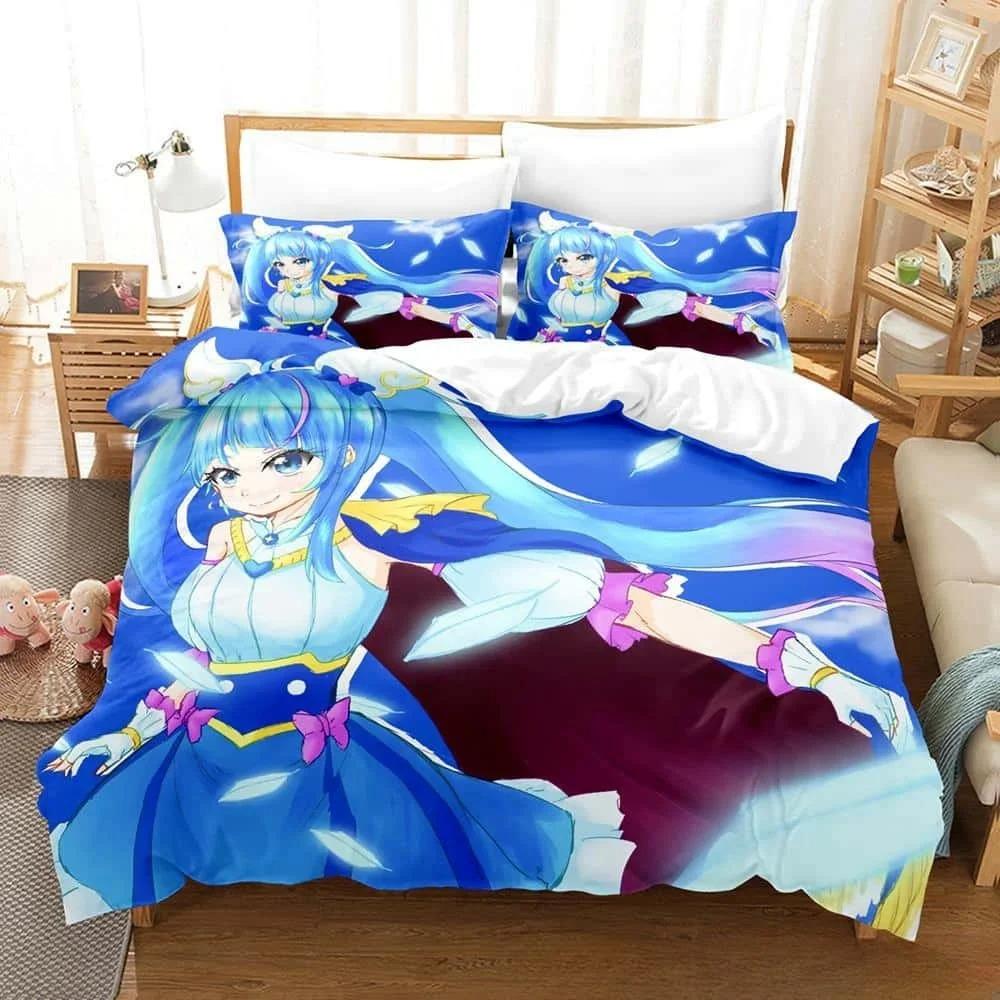 Cozy Soft Single Twin Full Queen King 3D Anime Kawaii Girls Sora Harewataru Size Bed Adult Kid Bedroom Sets Quilt