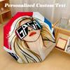 Portable Auto Folding Umbrella,Lady Gaga 8 Rib Waterproof Umbrella For Camping Commute