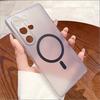 For Transparent Matte Phone Case For Samsung Galaxy S26 S2 S24 S 26 Ultra Plus S26Ultra Magnetic Wireless Charge Cover