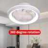 Smart Silent Ceiling Fan with 360° Rotating Light for Living Room or Bedroom